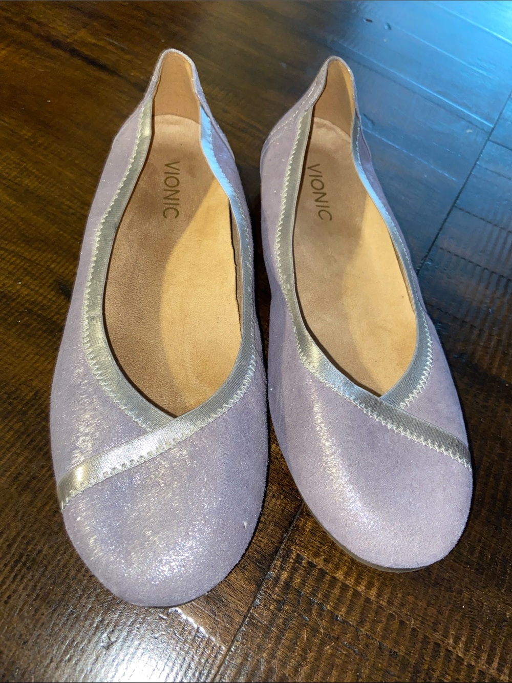 Vionic Lavender metallic Ballet Flats - Women's Supportive Slip-Ons
